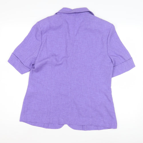 Eugen Klein Women's Purple Blazer, Size 14, Casual, Button