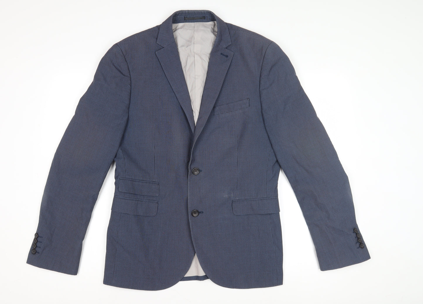 Next Tailoring Men's Blue Check Slim Fit Blazer 40R