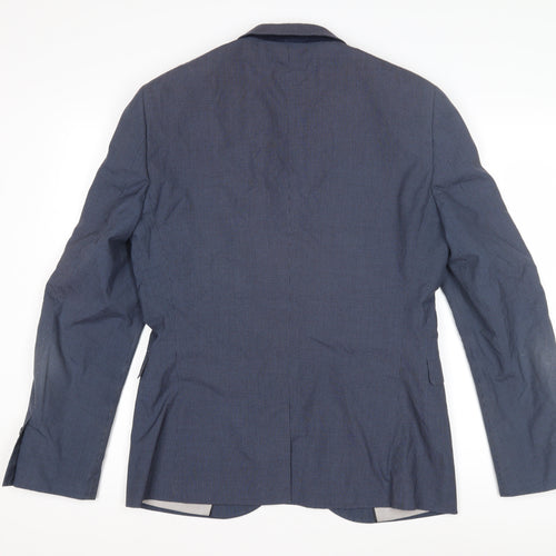 Next Tailoring Men's Blue Check Slim Fit Blazer 40R