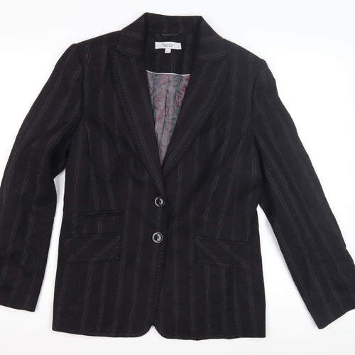 Next Women's Black Striped Blazer Size 14