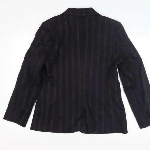 Next Women's Black Striped Blazer Size 14