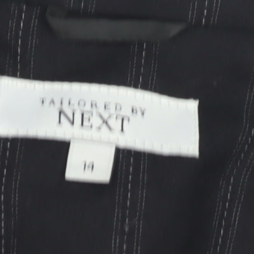 Next Women's Black Striped Blazer Size 14