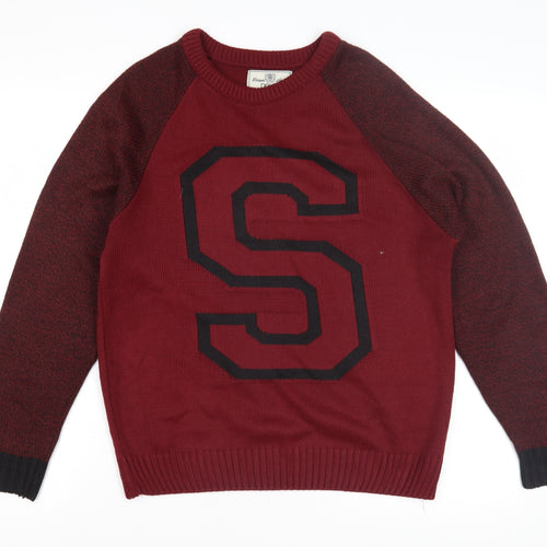 Next Men's Red Pullover Jumper Size M