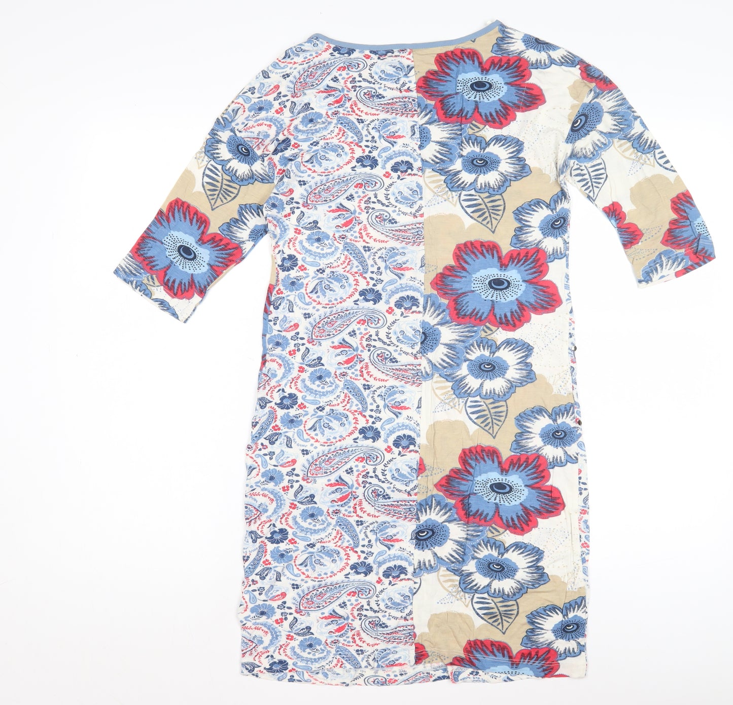 Next Women's Multicoloured V-Neck Shift Dress Size 6