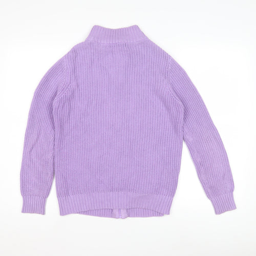 Isle Essentials Women's Purple Full Zip Jumper Size S