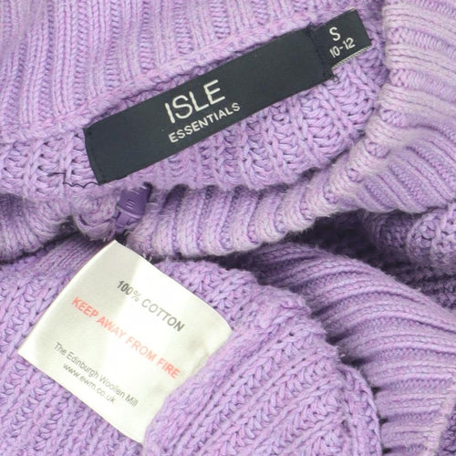 Isle Essentials Women's Purple Full Zip Jumper Size S