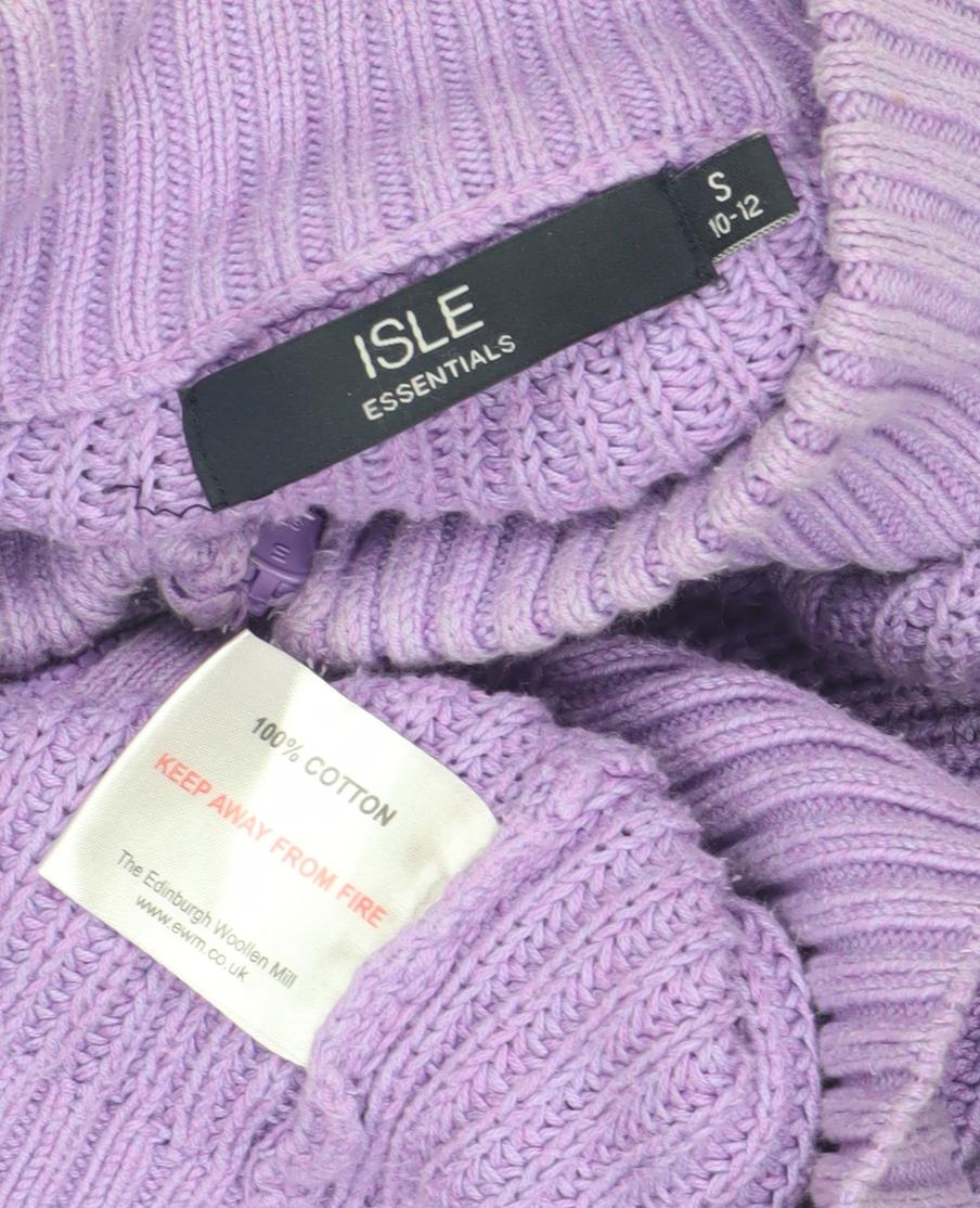 Isle Essentials Women's Purple Full Zip Jumper Size S