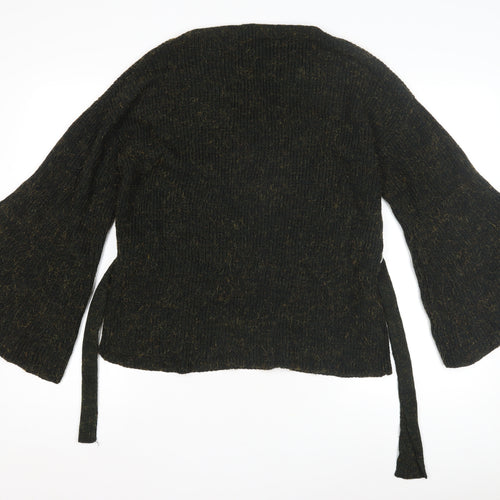 Mango Women's Black Bell Sleeve Jumper, Size 12