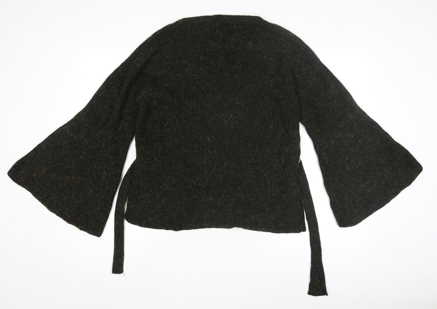 Mango Women's Black Bell Sleeve Jumper, Size 12