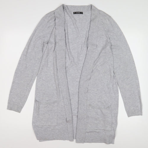 Dunnes Women's Grey Open Front Cardigan, M, Knit, Casual