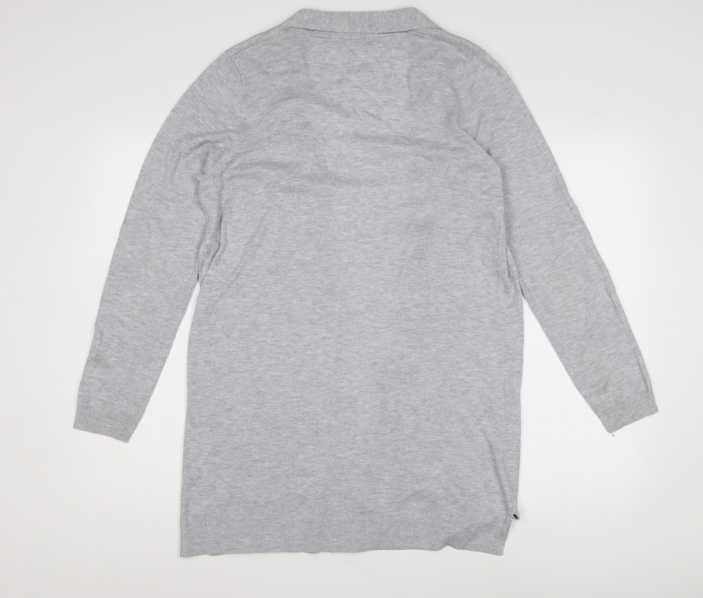 Dunnes Women's Grey Open Front Cardigan, M, Knit, Casual