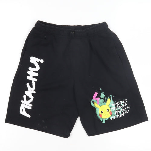 Pokémon Boys Black Pikachu Shorts - Size 10 Years