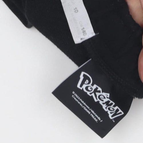Pokémon Boys Black Pikachu Shorts - Size 10 Years