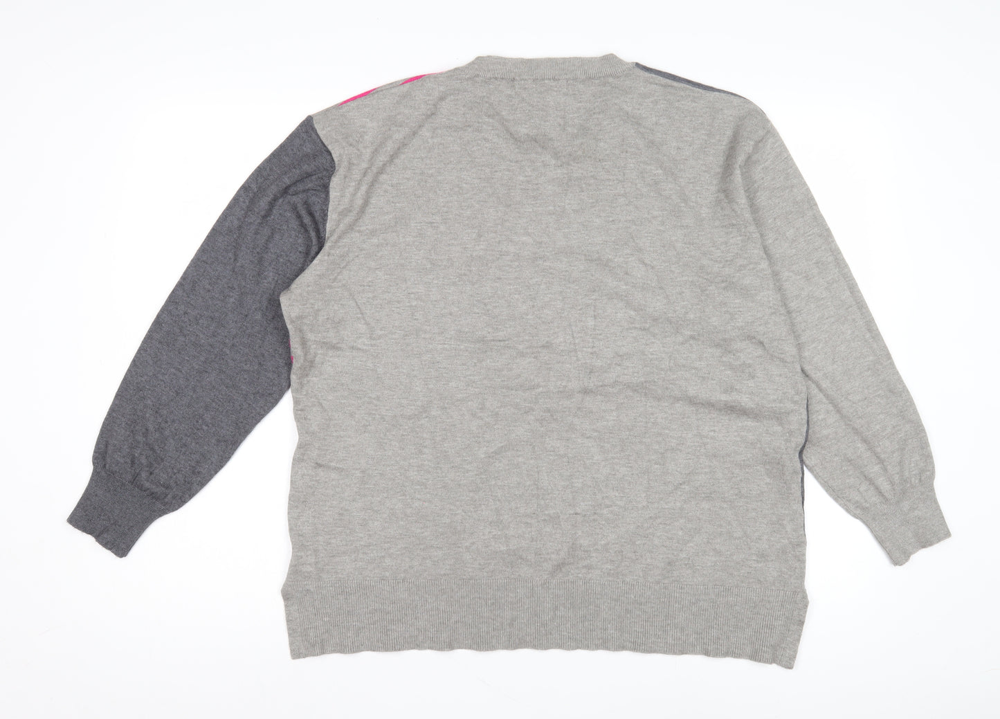 Pebble Bay Women's Grey L Striped Pullover Jumper