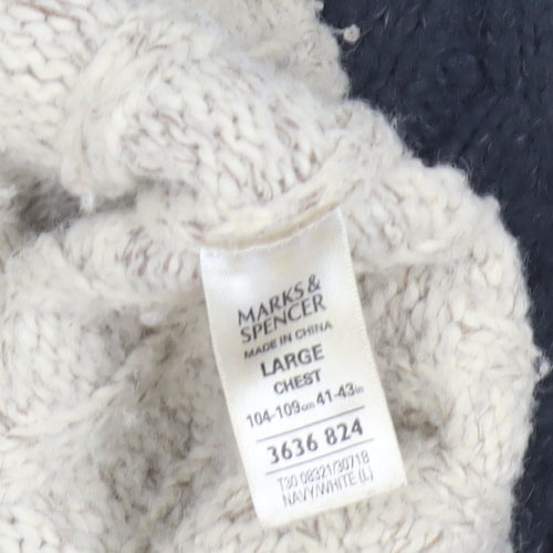 Marks and Spencer Men's Multicoloured Jumper, L