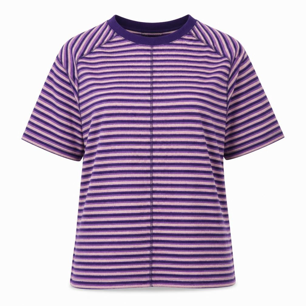 Front view of Marks & Spencer Women's Striped Multicoloured T-Shirt