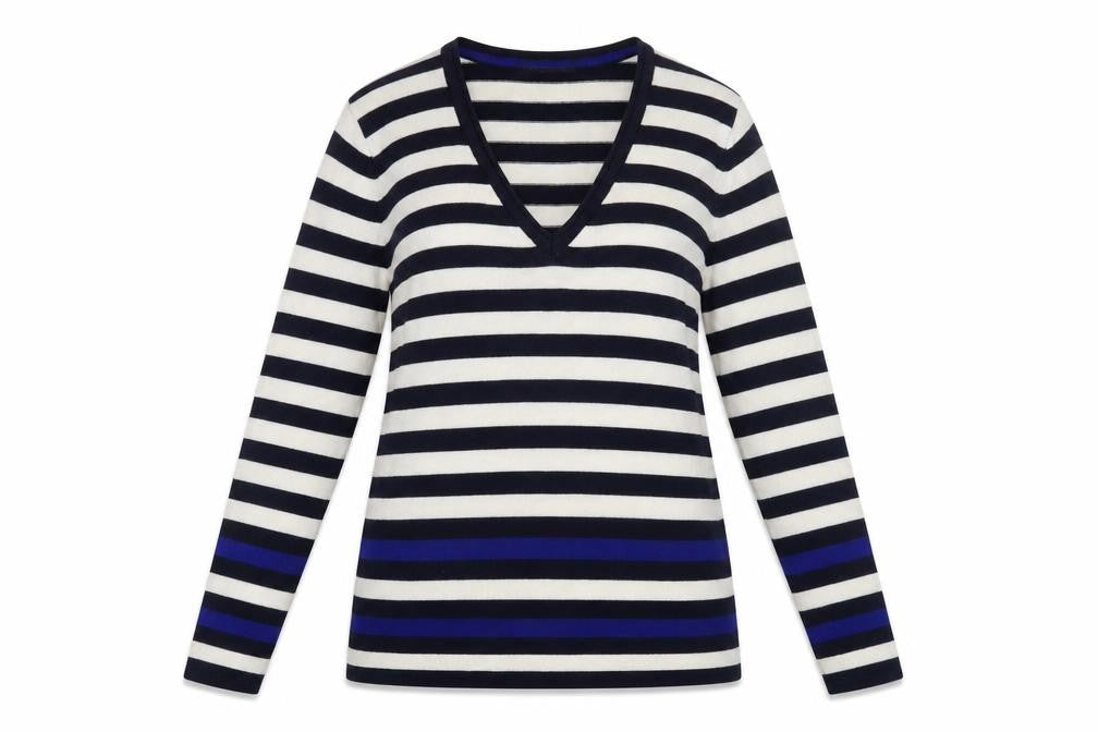 Front view of Marks & Spencer Women's Multicoloured Striped Jumper