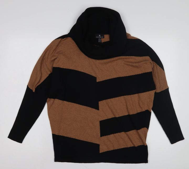 Marble Women's Striped Cowl Neck Jumper - Size 12