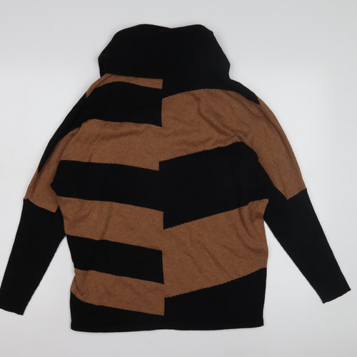Marble Women's Striped Cowl Neck Jumper - Size 12