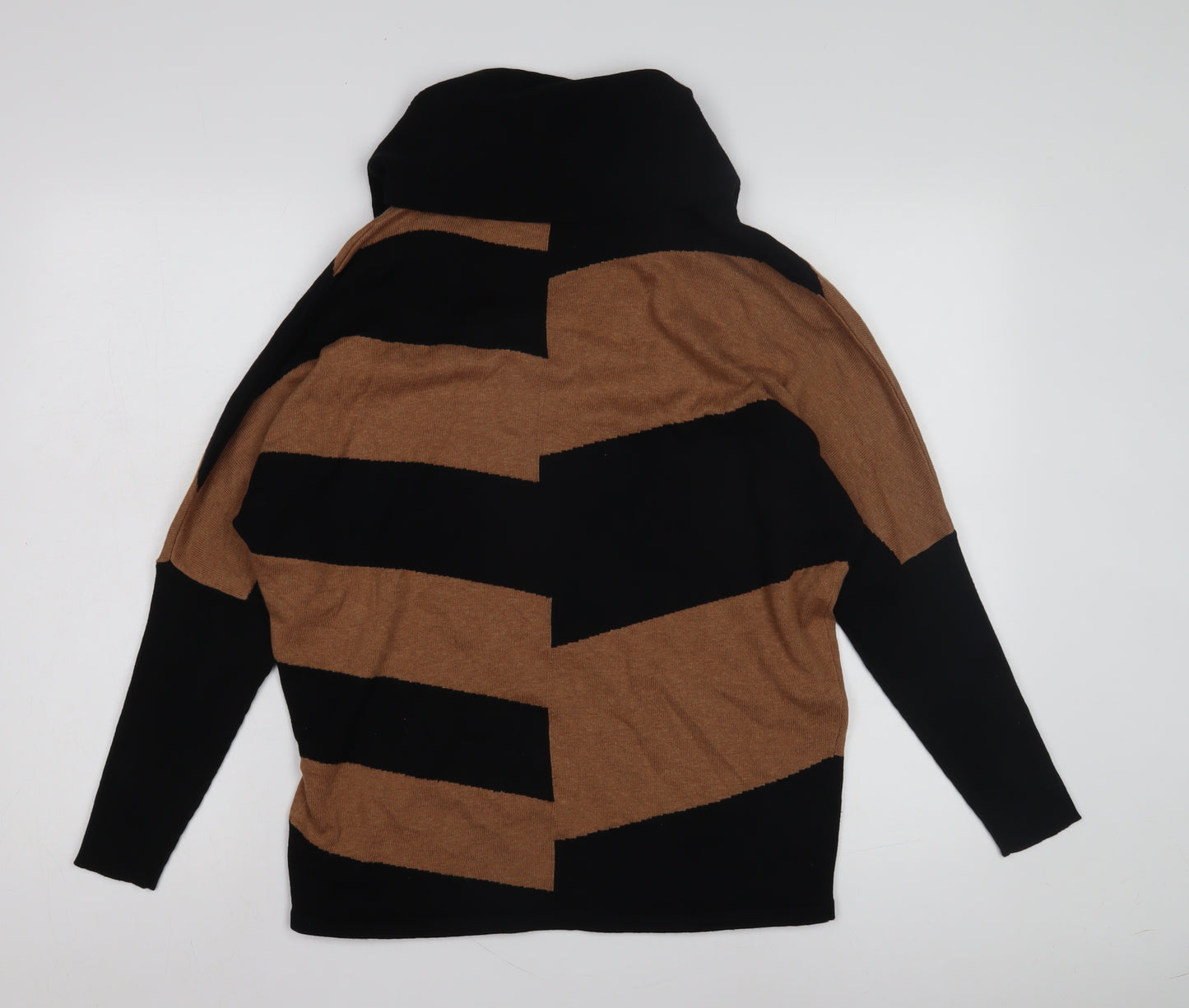 Marble Women's Striped Cowl Neck Jumper - Size 12