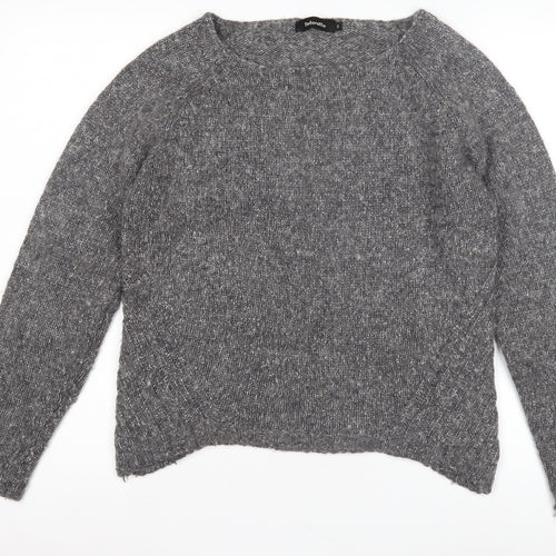 Tintoretto Women's Grey Chunky-Knit Jumper, Size 3