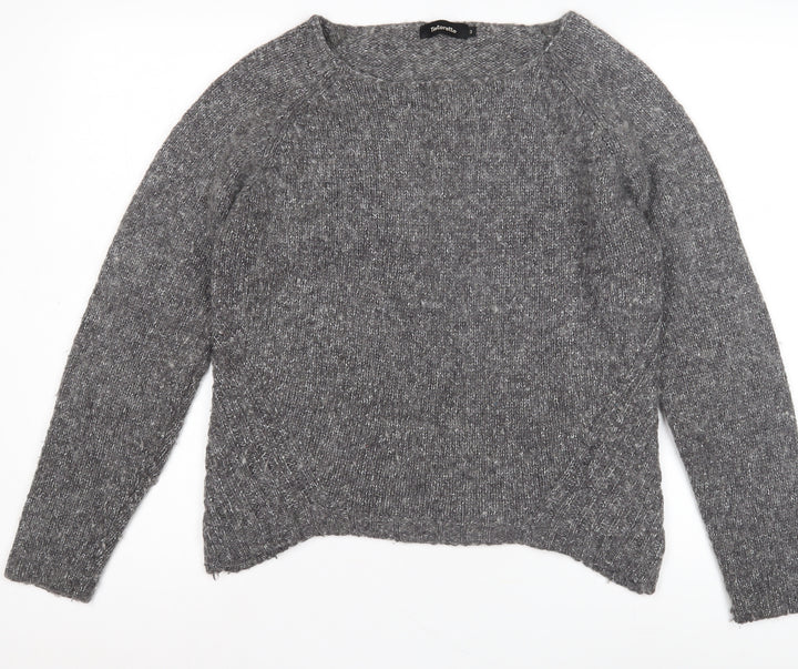 Tintoretto Women's Grey Chunky-Knit Jumper, Size 3
