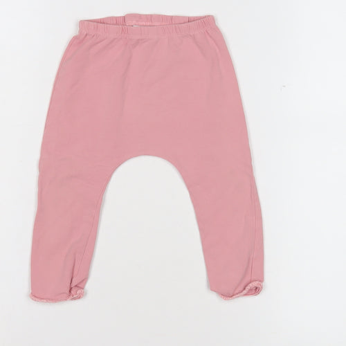 Next Pink Cotton Baby Leggings - 12-18 Months, Elastic Waist