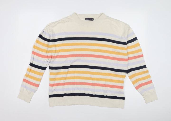 Marks and Spencer Women's Multicolour Striped Jumper