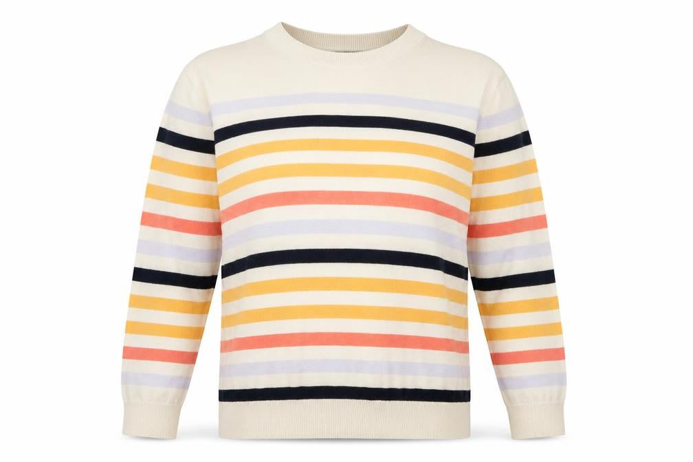 Front view of Marks & Spencer Women's Multicolour Striped Jumper
