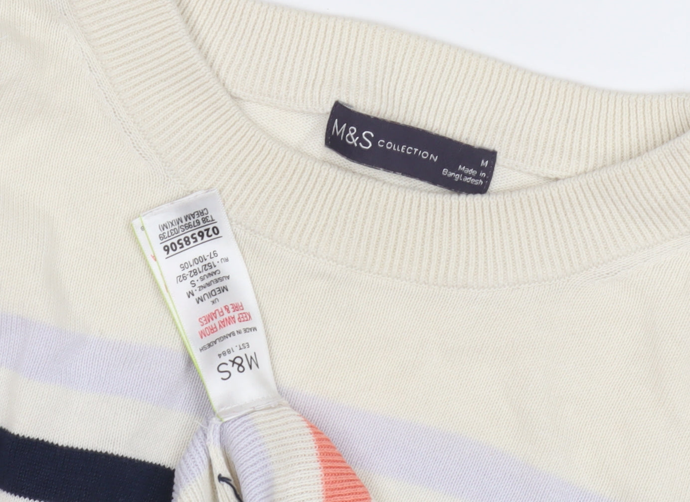 Marks and Spencer Women's Multicolour Striped Jumper