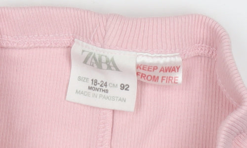Zara Unisex Baby Pink Leggings - 18-24 Months