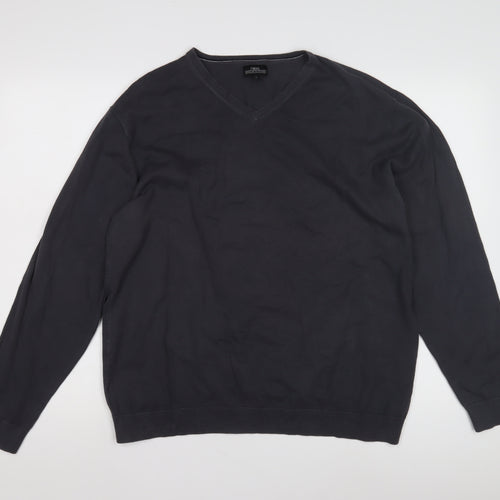 Next Men's Black V-Neck Pullover Jumper XL