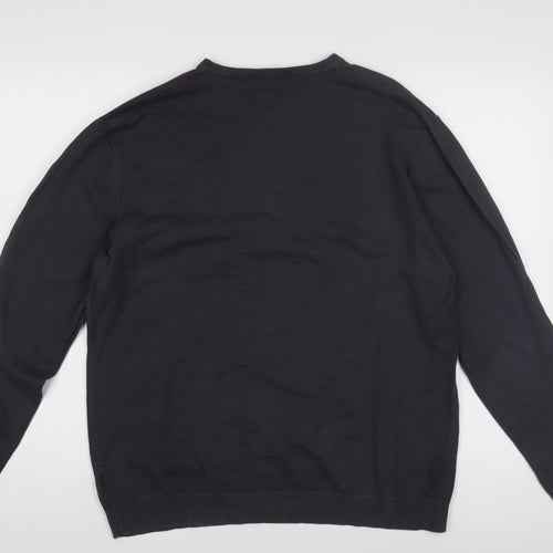 Next Men's Black V-Neck Pullover Jumper XL