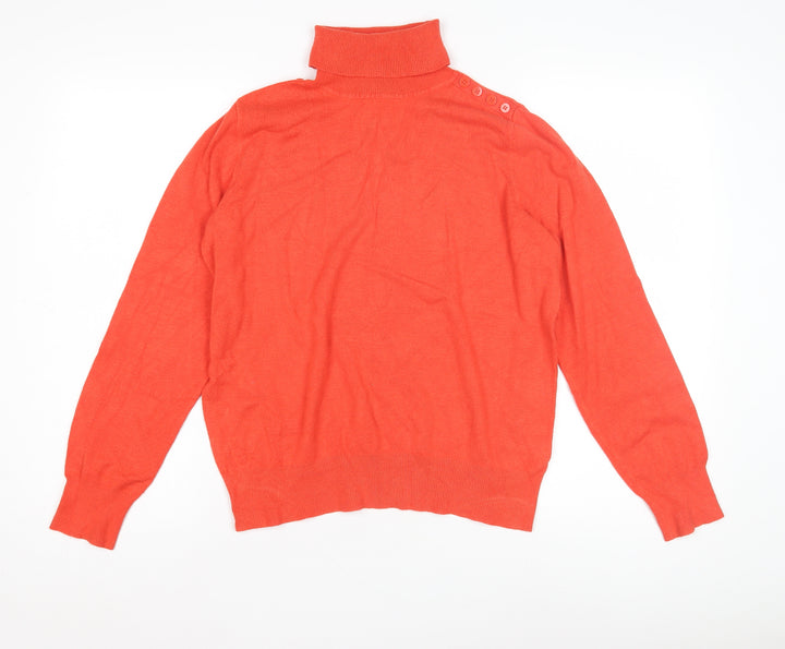 Wallis Women’s Red Roll Neck Knit Jumper Size 14