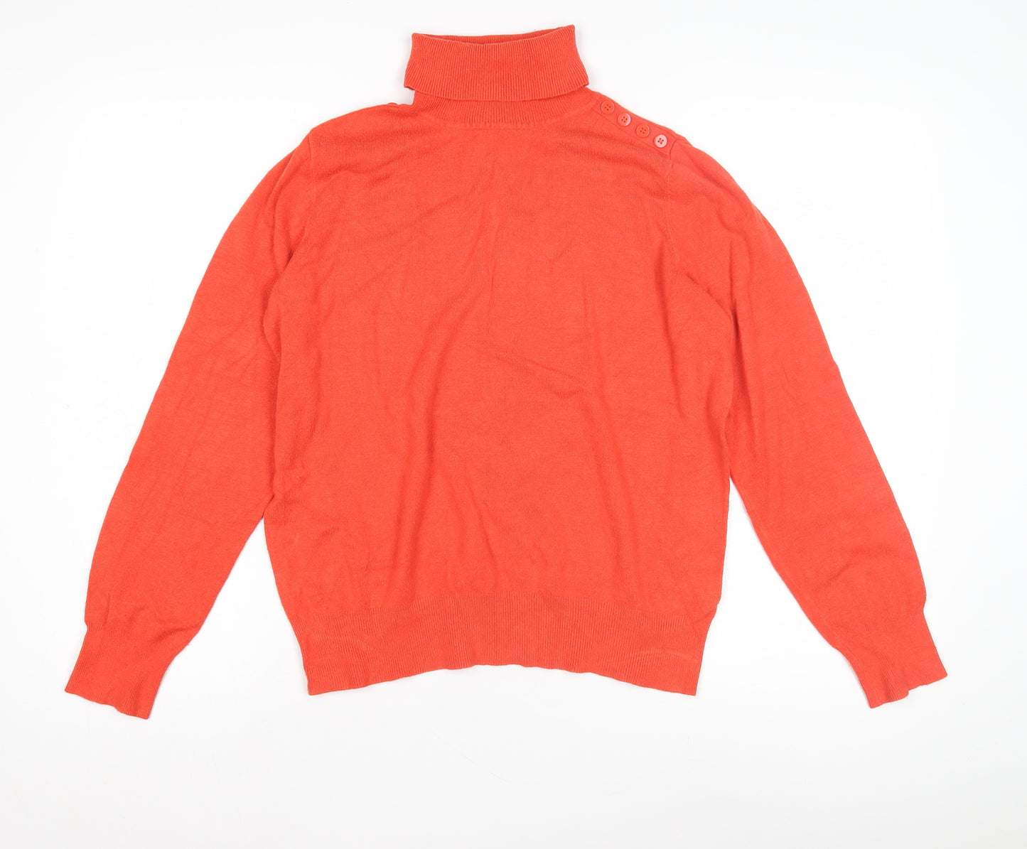 Wallis Women’s Red Roll Neck Knit Jumper Size 14