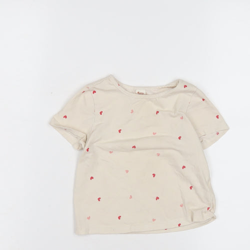 Etsy Unisex Baby Beige T-Shirt 3-6 Months Heart Print