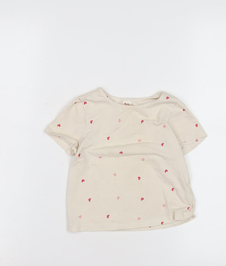 Etsy Unisex Baby Beige T-Shirt 3-6 Months Heart Print