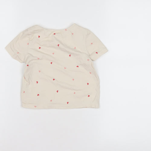 Etsy Unisex Baby Beige T-Shirt 3-6 Months Heart Print