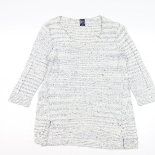 GAP Women's Multicoloured Striped Pullover Jumper M