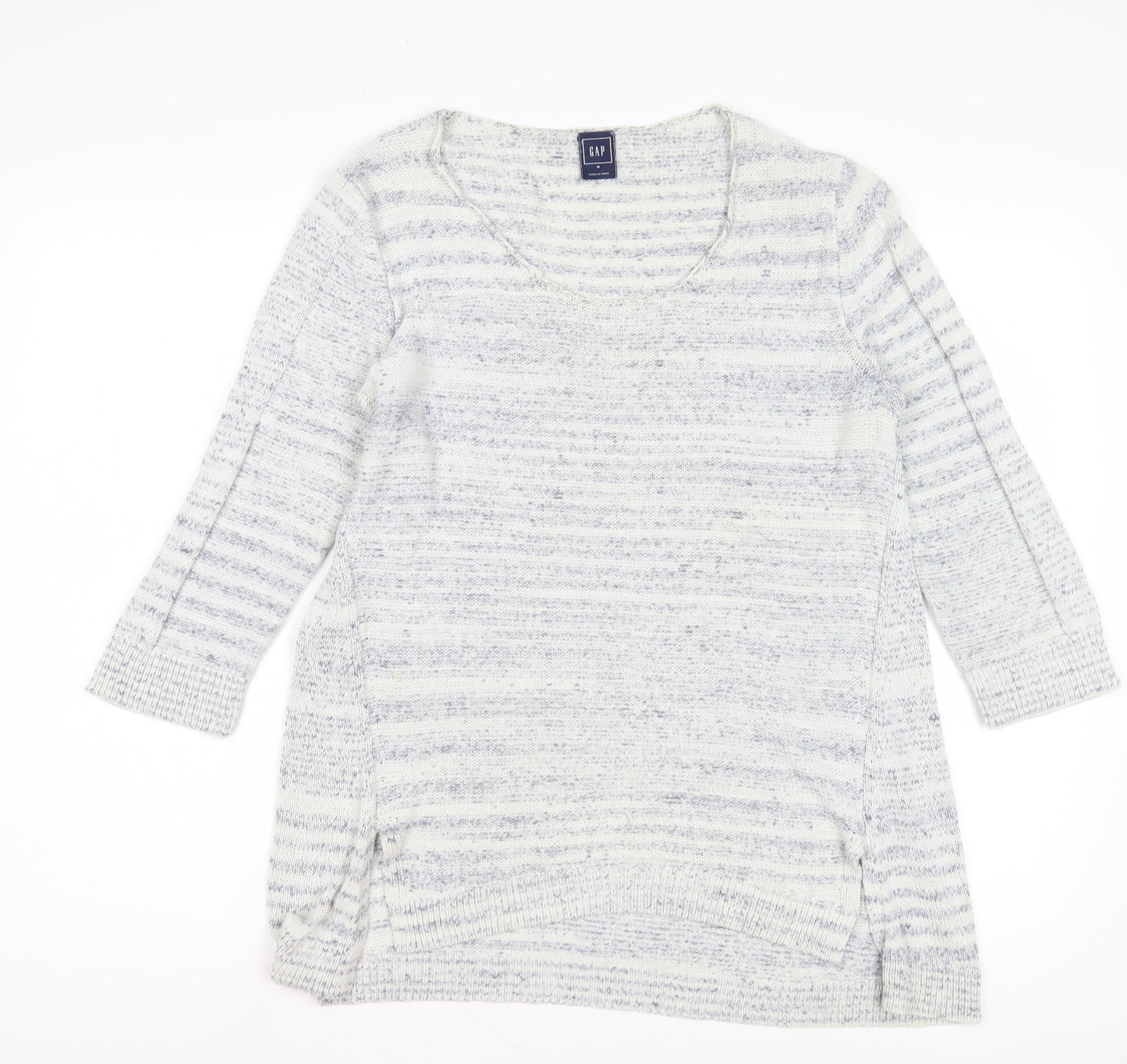 GAP Women's Multicoloured Striped Pullover Jumper M