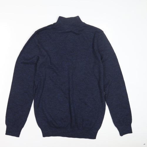 M&Co Men's Blue Full Zip Jumper - S