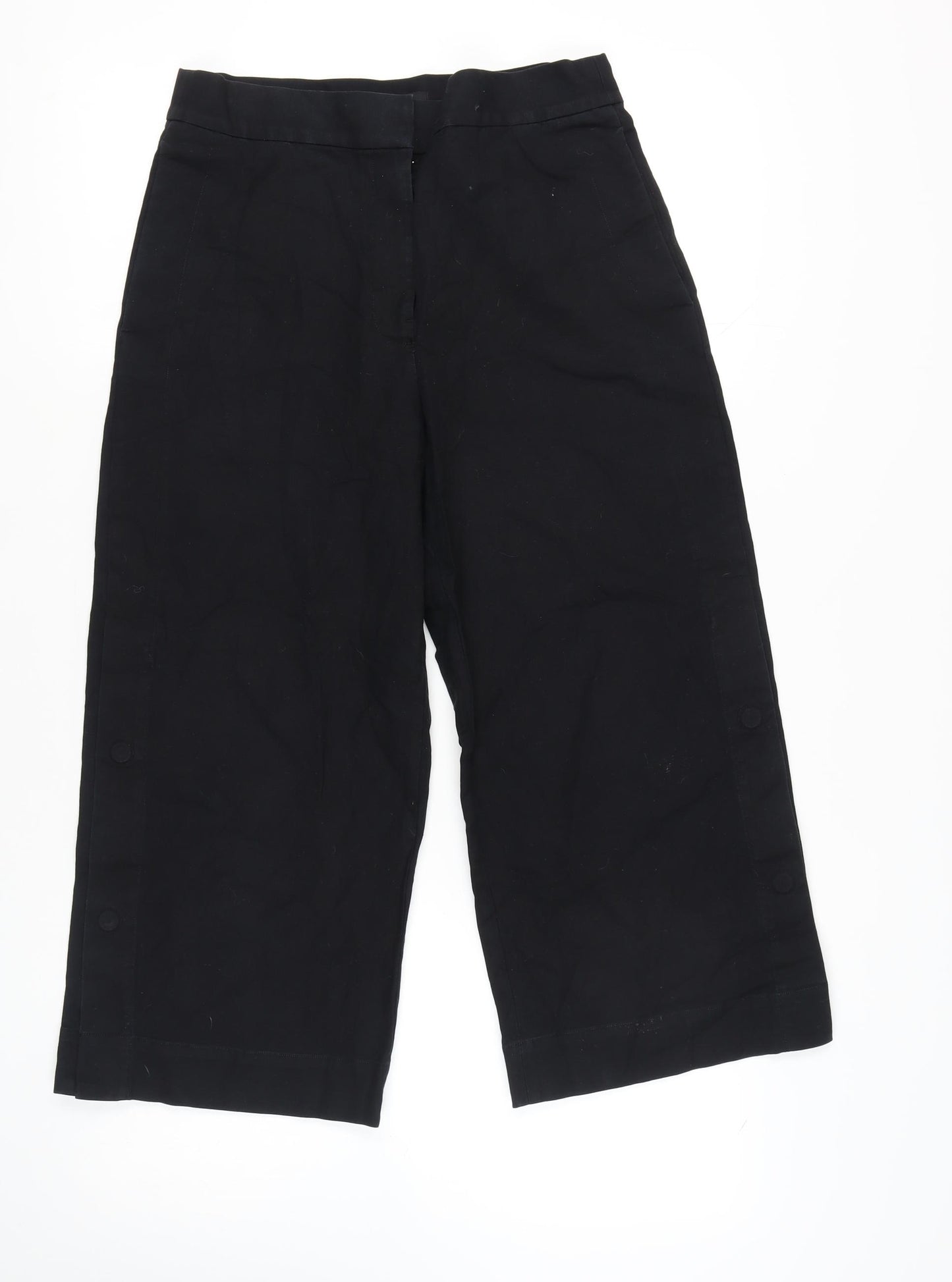 COS Women's Black Wide-Leg Trousers, Size 12