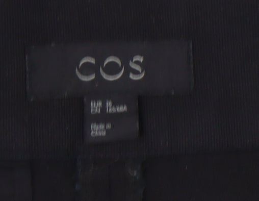COS Women's Black Wide-Leg Trousers, Size 12
