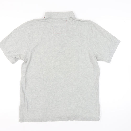 Luke Men's Grey Polo Shirt, Large, Casual Cotton