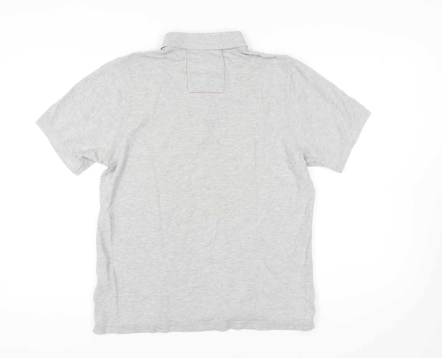 Luke Men's Grey Polo Shirt, Large, Casual Cotton