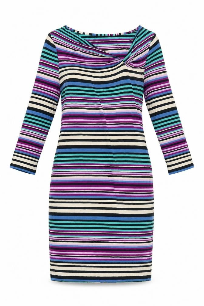 Front view of Phase Eight Women's Multicoloured Striped Dress, size 10