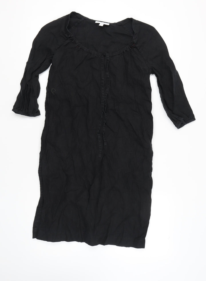 The White Company Black Women’s Dress, Size 8, Linen
