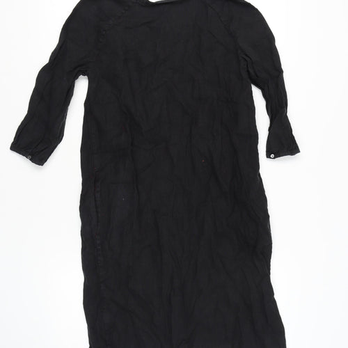 The White Company Black Women’s Dress, Size 8, Linen