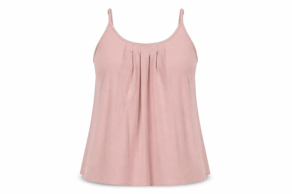 Front view of Emery Rose Women's Pink Camisole Tank, XL