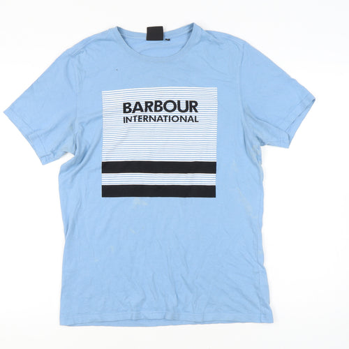 Barbour Mens Blue T Shirt Medium